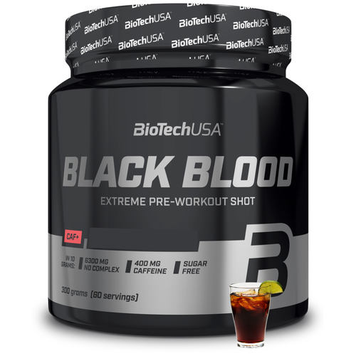 фото Предтренировочный комплекс biotechusa black blood caf+ кола 300 г 30 шт.