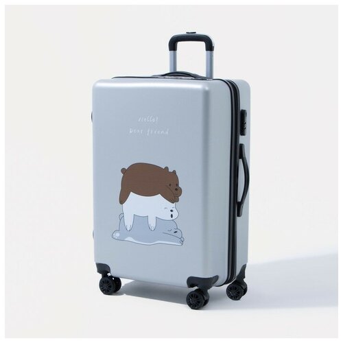 фото Market-space чемодан большой 26" на молнии, кодовый замок, цвет серый