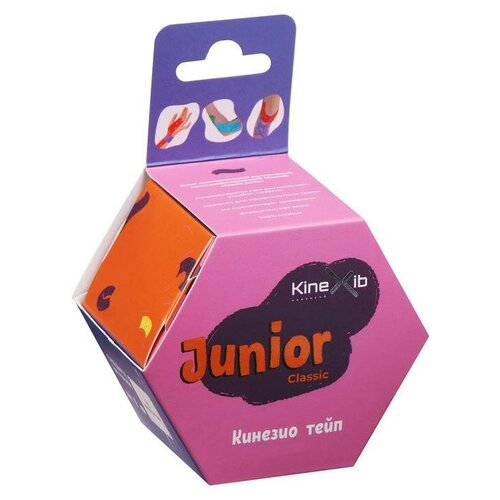 фото Кинезио тейп kinexib classic junior, 4 см х 4 м, цвет розовый mikimarket