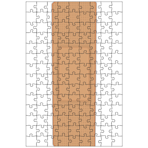 фото Магнитный пазл 27x18см."повязка, здоровье, здоровый" на холодильник lotsprints
