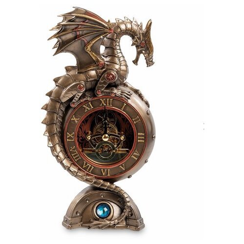 фото Статуэтка- часы в стиле стимпанк дракон ws-910 113-905350 veronese