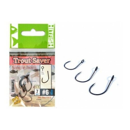 фото Hitfish крючок одинарный hitfish trout saver single hook (без бородки)