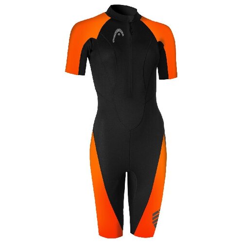 фото Гидрокостюм женский короткий костюм head swimrun multix shorty 2.5, цвет - черный/оранженвый;размер - m;материал - неопрен/нейлон