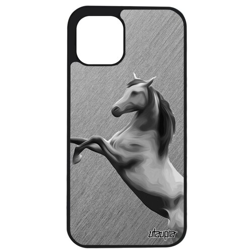 фото Качественный чехол на // iphone 12 pro max // "лошадь" мустанг дизайн, utaupia, серый