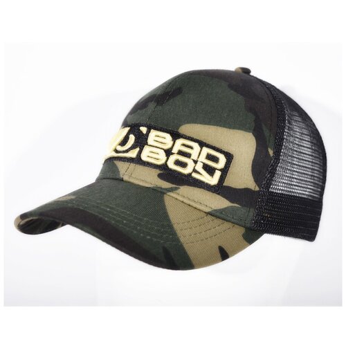фото Бейсболка/кепка bad boy 3d logo с сеткой зеленый камуфляж/черный