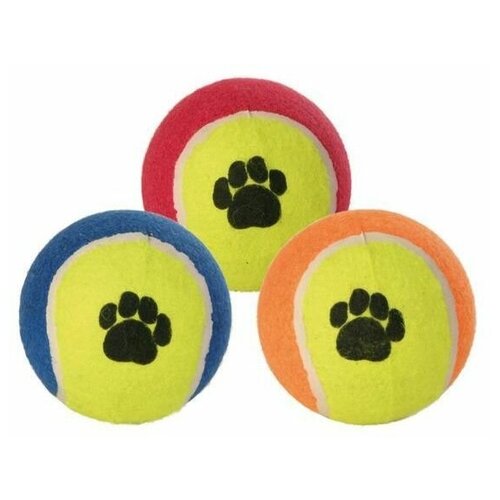 фото Trixie набор теннисных мячей для собак в ассортименте (10 шт)