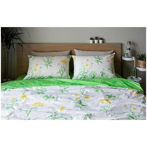 фото Комплект постельного белья grazia-textile 2-спальный garden flowers, сатин, наволочки 50x70 2 шт. grazia textile