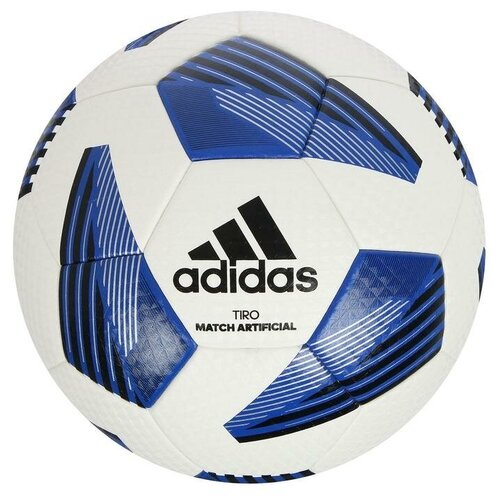 фото Мяч футбольный adidas tiro lge art, размер 4, тпу, 32 панелей, термосшивка, цвет белый/синий adidas .