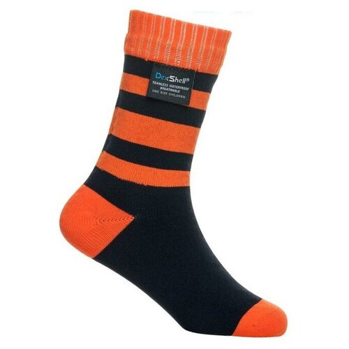 фото Водонепроницаемые носки детские dexshell waterproof children socks l (20-22 см), оранжевая полоска