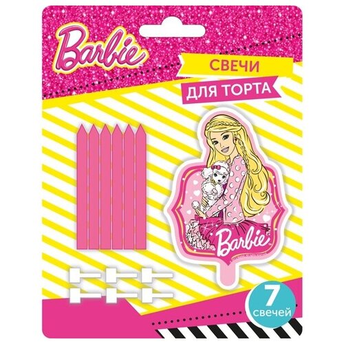 фото Набор свечей росмэн "barbie" (7 шт.) 28310