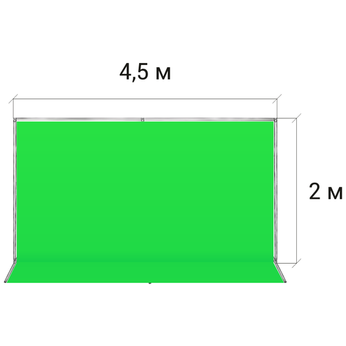 Фото - Стойка для хромакея 2 м. / 4,5 м. + хромакей 2,9 / 4,5 м. GOZHY стойка для хромакея 0 5 м 0 5 м хромакей 1 1 5 м gozhy