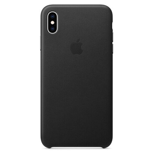 фото Чехол-накладка apple leather case для iphone xs max - черный (mrwt2zm/a)