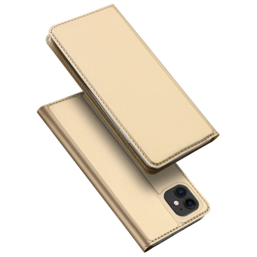 фото Чехол-книжка iphone 11 pro, dux ducis skin pro series, боковой, золотой x-case