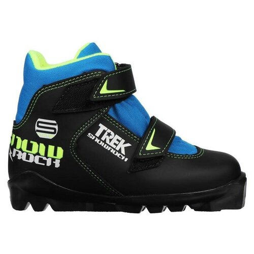 фото Ботинки лыжные trek snowrock sns ик, цвет чёрный, лого лайм неон, размер 38 qwen