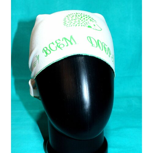фото Бандана , размер универсальный, зеленый, белый bandana-mania