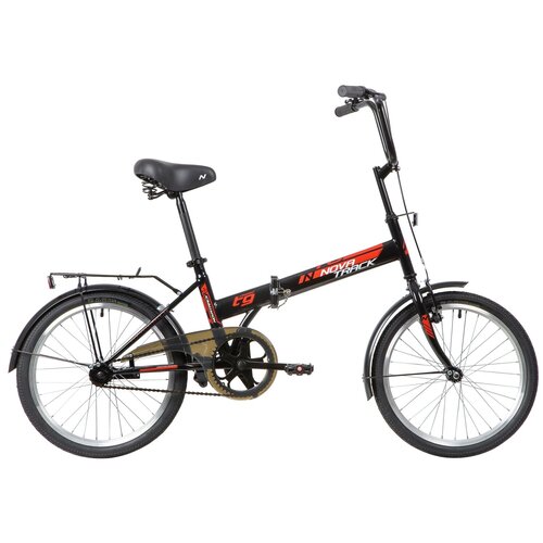 фото Велосипед novatrack 20" складной, tg 30, черный, передний тормоз v-brake задний ножной, багажник, кр