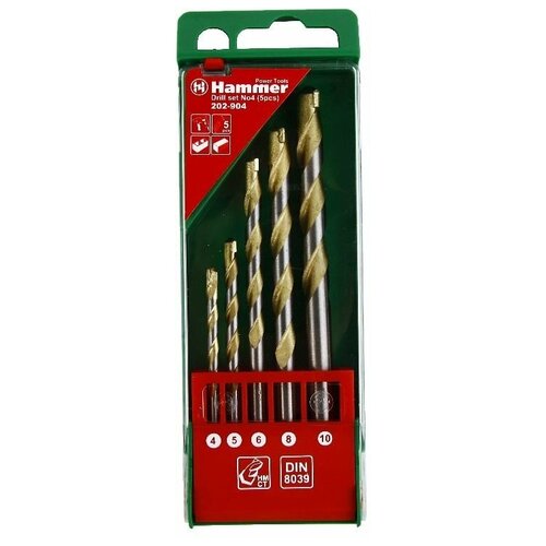 фото Набор сверл hammer 202-904 dr set no4, 5 шт.
