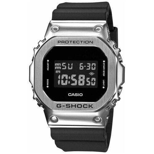 фото Наручные часы casio casio g-shock gm-5600-1, серебряный, серый