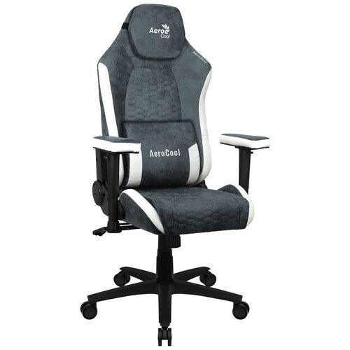 фото Компьютерное кресло aerocool crown игровое, обивка: текстиль, цвет: steel blue