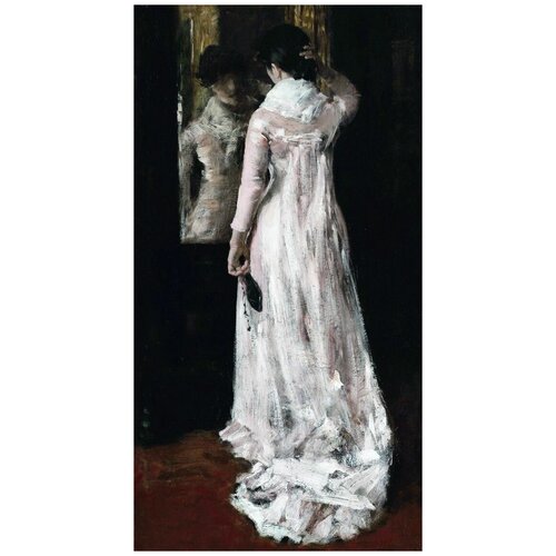 фото Репродукция на холсте женщина в белом платье чейз уильям 50см. x 95см. твой постер