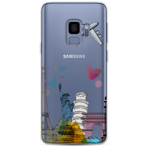 фото Силиконовый чехол самолет путешествий на samsung galaxy s9 / самсунг s9 case place