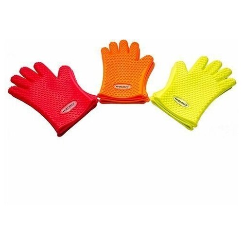 фото Силиконовые перчатки для bbq wolmex оранжевые