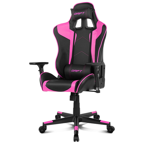 фото Компьютерное кресло drift dr300 игровое, обивка: искусственная кожа, цвет: черно-зеленый