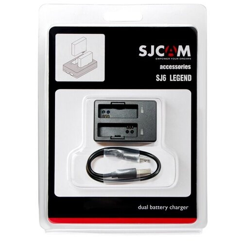 Фото - Зарядное устройство SJCAM двойное для SJ6 Legend черный аккумулятор sjcam для sj6 legend