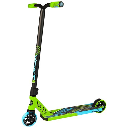 фото Трюковый самокат madd gear (mgp) kick extreme scooter (2020) (зелено-голубой)