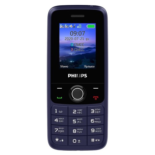 фото Телефон philips xenium e117, темно-синий