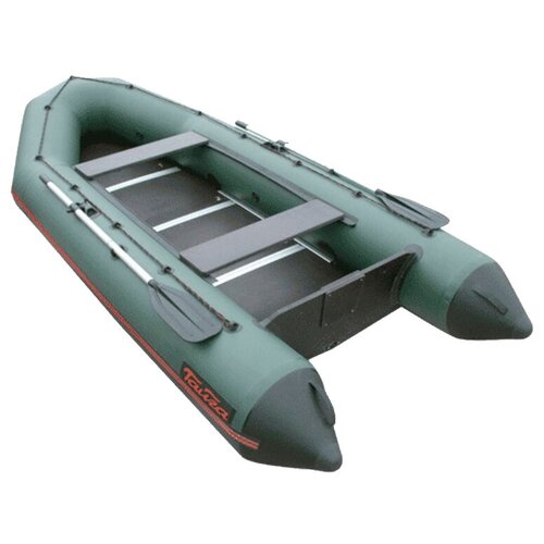 фото Leader boats лодка пвх "тайга-340 киль" серый цвет