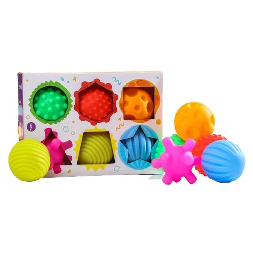 фото Подарочный набор развивающих мячиков "цвета и формы" 6 шт. крошка я 4916700