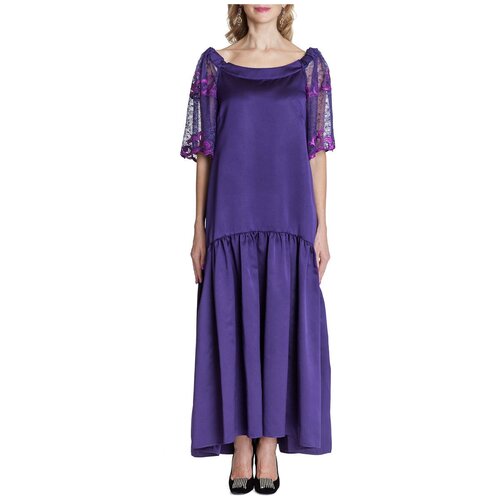 фото Платье-сарафан из плотного фиолетового шёлка, 48/50 iya yots