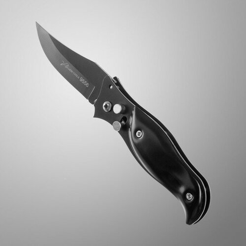 фото Нож складной, лезвие 7см, черный матовый с вкраплен, рукоять 9,5см, фиксатор market-space