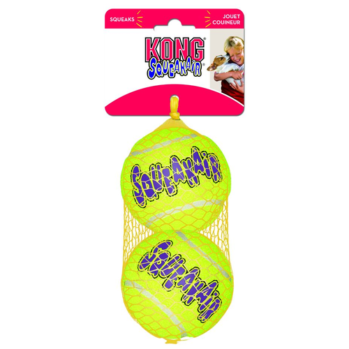 фото Kong игрушка для собак air "теннисный мяч" большой 2шт*8см kong игр.д/с теннисный мяч большой 2шт*8см