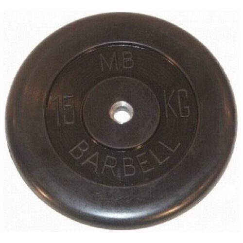 фото Диск обрезиненный для штанги mb barbell pltb - 15 кг (26 мм)