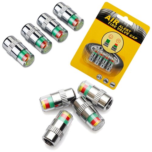 фото Колпачки индикаторы (датчики) давления в шинах (air alert tire valve cap) sovepsshop