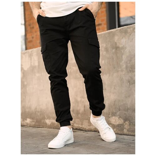 фото Джоггеры мужские брюки спортивные штаны черные джинсы карго китай