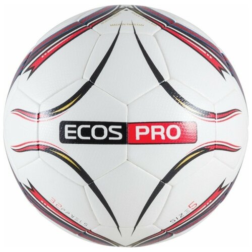 фото Мяч футбольный ecos pro hybrid embossed, размер 5, красный
