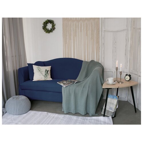 фото Чехол для мягкой мебели collorista,4-х местный диван,наволочка 40*40 см в подарок,тёмн.синий 24810