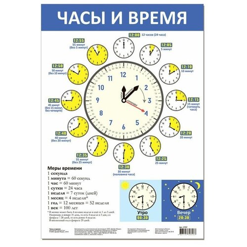 фото Плакат дрофа-медиа часы и время