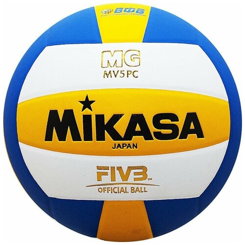фото Волейбольный мяч mikasa mv5pc белый/синий/желтый