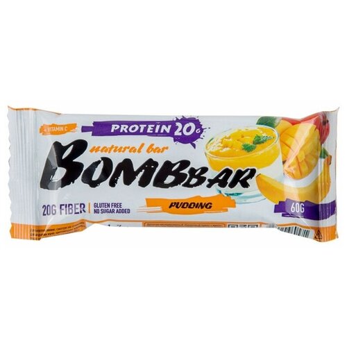 фото Энергетический батончик bombbar natural bar, 60 г, манго-банан