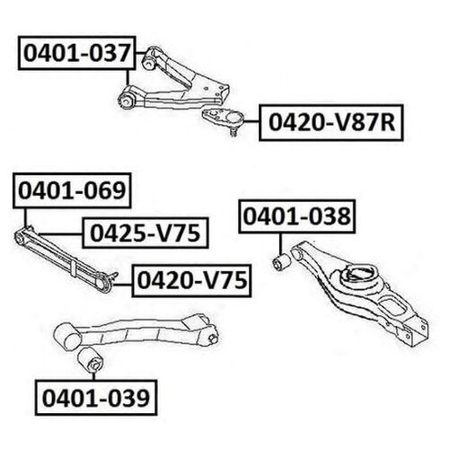 фото Шарнир независимой подвески / поворотного рычага для mitsubishi pajero iii,iv (производитель: asva 0420-v87r)