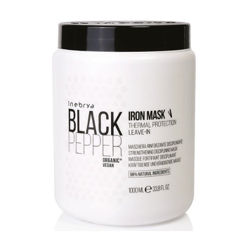 фото Несмываемая укрепляющая маска inebrya black pepper iron mask