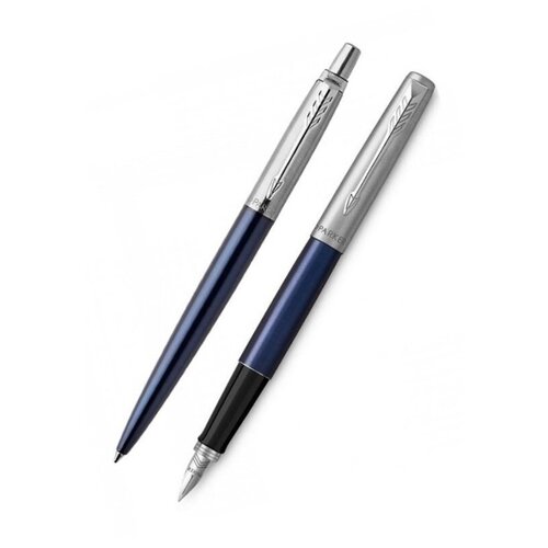 фото Подарочный набор: перьевая и шариковая ручки parker jotter royal blue ct 1953186-2030950