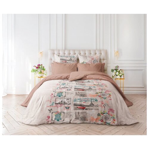 фото Комплект постельного белья verossa percale "cartolina", евро