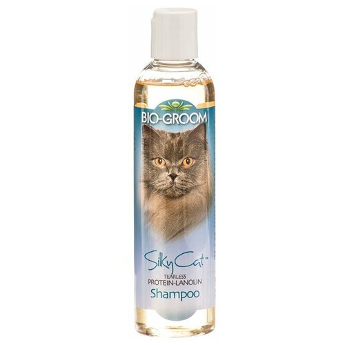 фото Bio-groom шампунь для кошек с протеином и ланолином bio-groom silky cat, 236мл