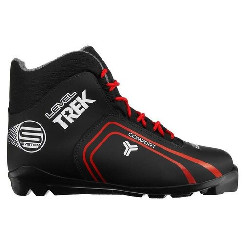 фото Ботинки лыжные trek level 2 sns, цвет чёрный, лого красный, размер 40 нет бренда