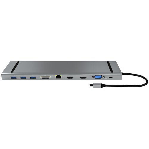 фото Док- станция type- c 11 в 1 lyambda multiport aluminum lin-03 grey